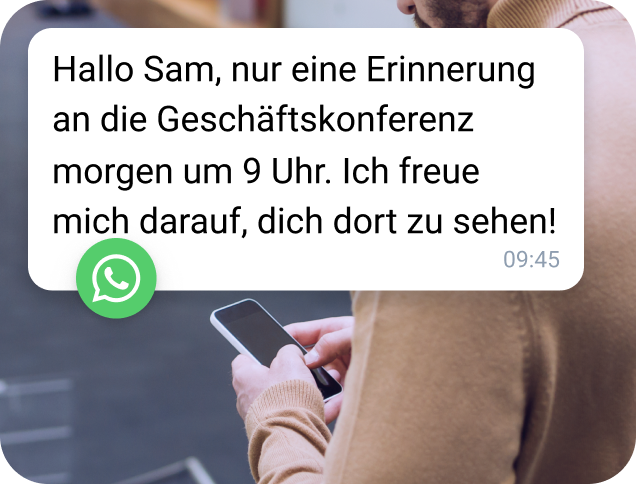 Automatisierte WhatsApp-Erinnerung zur Konferenzteilnahme
